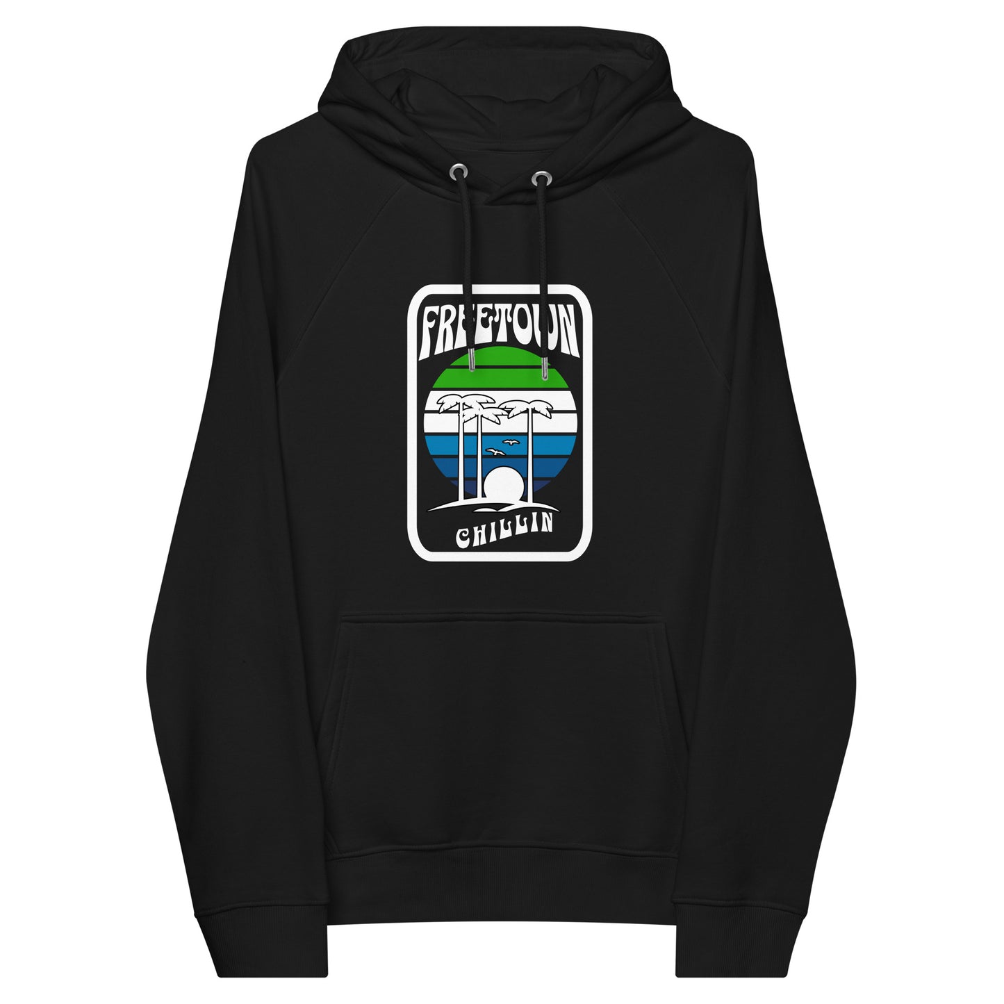 Freetown Chillin Unisex eco raglan hoodie