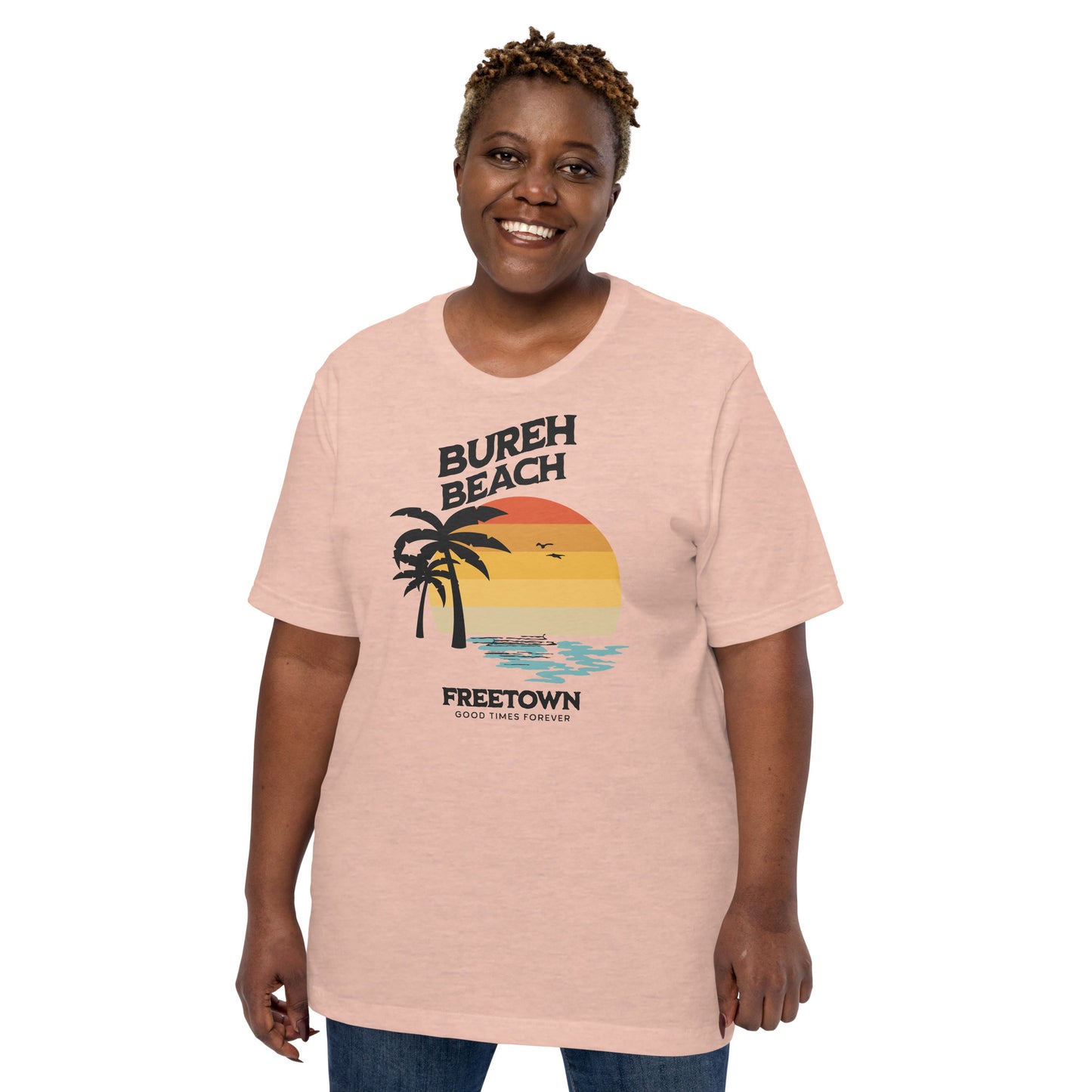 Buren Beach Vintage Sunset Unisex t-shirt