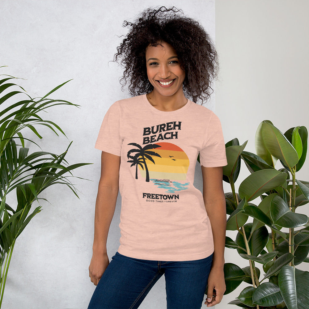 Buren Beach Vintage Sunset Unisex t-shirt