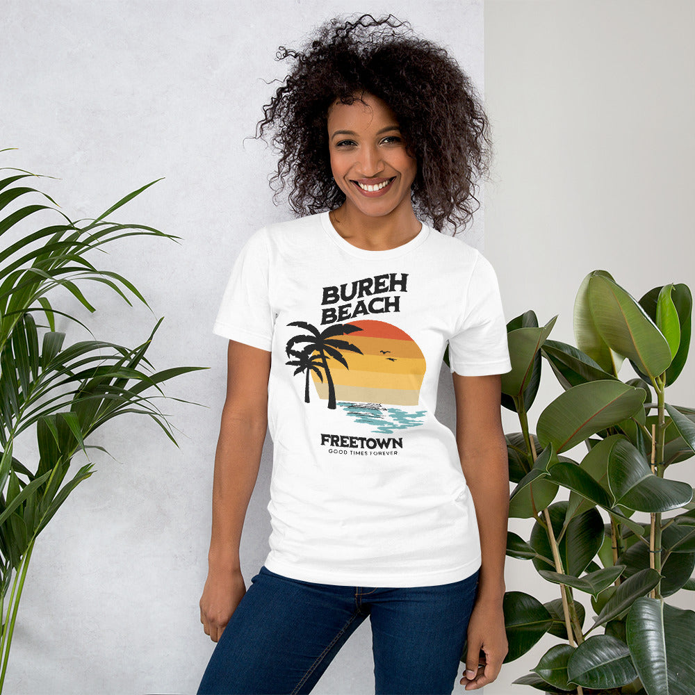 Buren Beach Vintage Sunset Unisex t-shirt