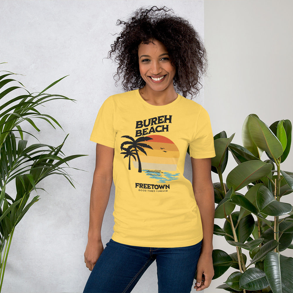Buren Beach Vintage Sunset Unisex t-shirt
