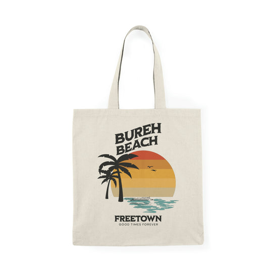 Bureh Beach Vintage Sunset Natural Tote Bag