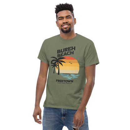 Bureh Beach Vintage Sunset Men's classic tee